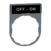 Schneider Electric - Bezeichnungsschild für Befehlsgeräte Schildträger 30x40mm ZBY2367C0 OFF-ON 22mm grau