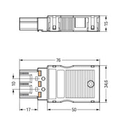 WAGO - Steckverbinder für steckbare Gebäudeinstallation Brückungsstecker 770-1373/149-000 3-polig,braun − 25 Stück