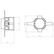 Kaiser - Zubehör/Ersatzteile für Dose/Gehäuse für Montage in der Wand/Decke ISO-Verlängerungsring 1155-02