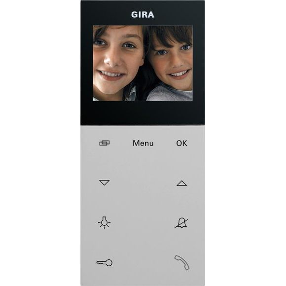 Gira - Innenstation für Türkommunikation Wohnungsstation 1239015 Video AP Plus grau