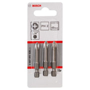 Bosch - Bit Schrauberbit Extra-Hart PH 2607001528 2, 49 mm, 3er-Pack