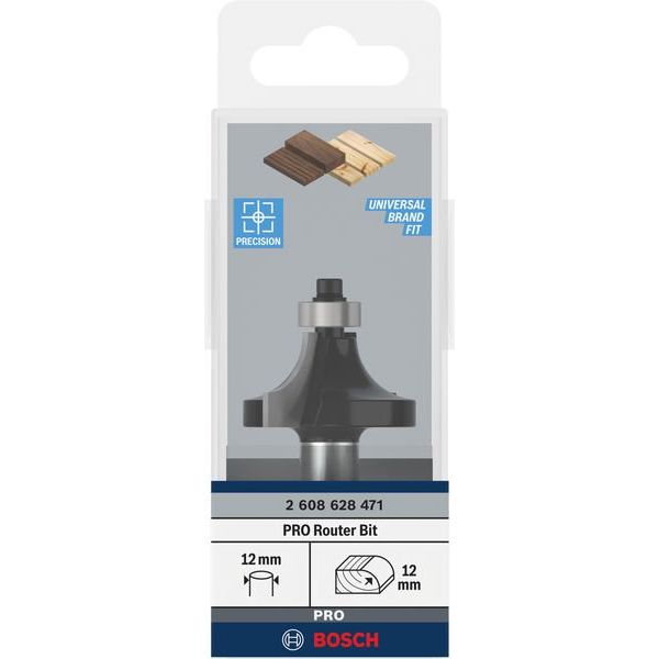 Bosch - Fräser PRO Abrundfräser, R 2608628471 12, Schaft 12 mm