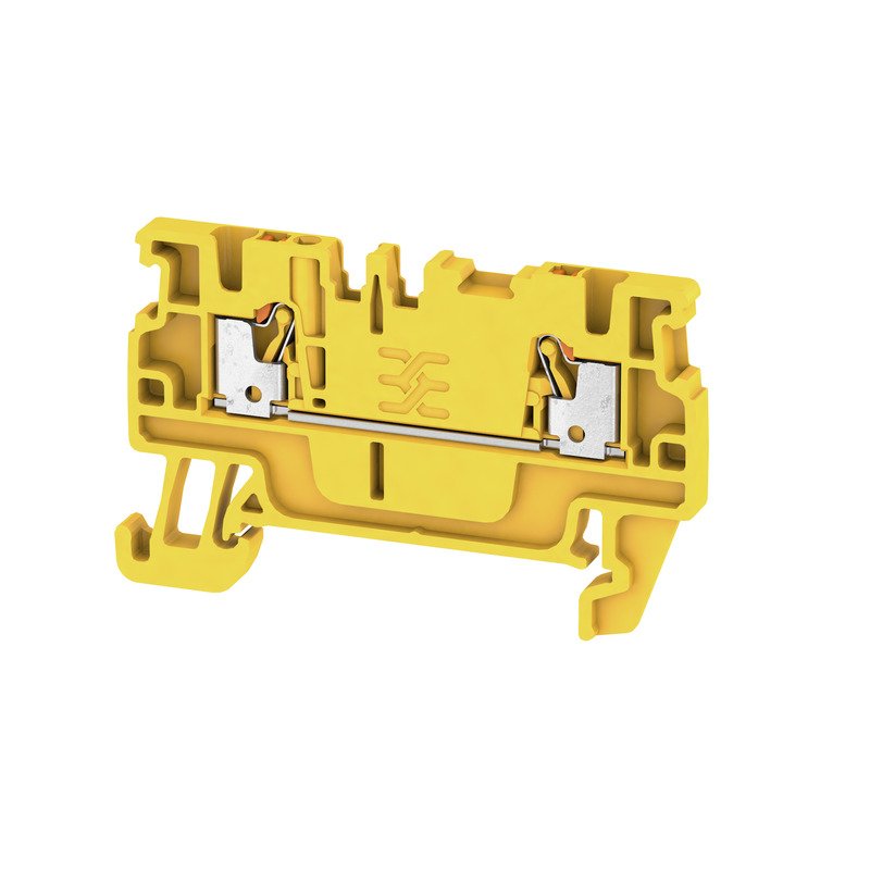 Weidmüller - Durchgangs-Reihenklemme Klemme A2C 1.5 YL PUSH IN, 1.5 mm² − 100 Stück