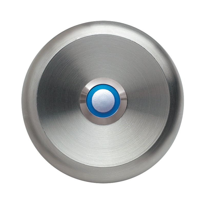 Grothe - Klingeldrücker Klingeltaster rund ETA S 100 LED bl 80mm, Edelstahl UP