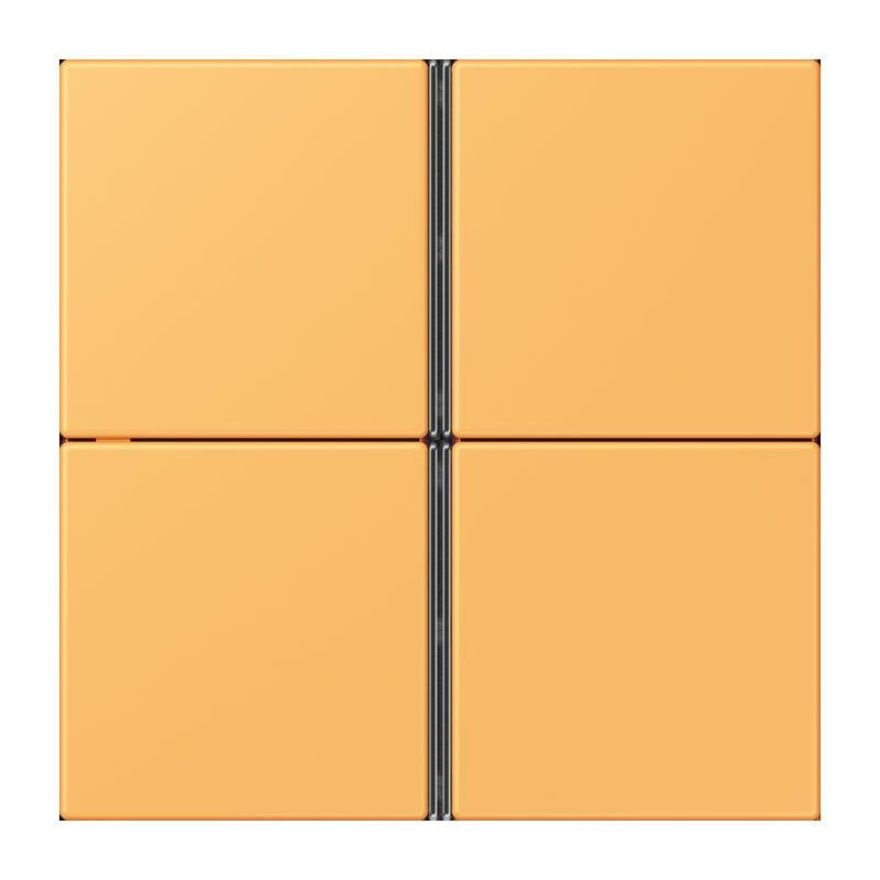 Jung - Abdeckung/Bedienelement für Installationsschalterprogramme Tastensatz 4fach LC 404 TSA 254 ocre jaune clair