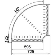 OBO Bettermann - Bogen für Kabelrinne Bogen 90 Grad RB 90 860 FS 85x600 bandverzinkt