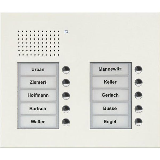 TCS Tür Control - Türstation für Türkommunikation Audio Außenstation PUK 10 PUK10/2-WS Tasten 2-spaltig UP