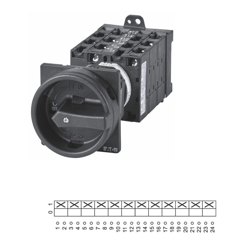 Eaton - Lasttrennschalter Hauptschalter 12polig 32A T3-6-8348/V/SVB-SW Zwischenbau