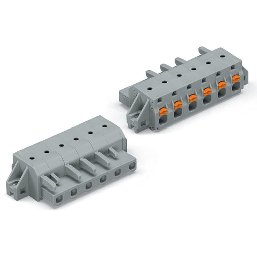 WAGO - Kabelsteckverbinder für Leiterplattensteckverbinder 1-Leiter-Federleiste 2231-208/031-000 Push-inCAGECLAMP,gr − 25 Stück