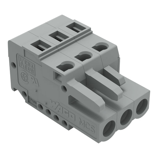 WAGO - Kabelsteckverbinder für Leiterplattensteckverbinder 1-Leiter-Federleiste 231-103/102-000 CAGECLAMP,2,5 mm²,gr − 100 Stück