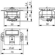 Telegärtner - Kommunikationsanschlussdose Kupfer AMJ45/B8 Up/50 Cat.6A apws 100022961 mit 2-Loch Tragering − 5 Stück