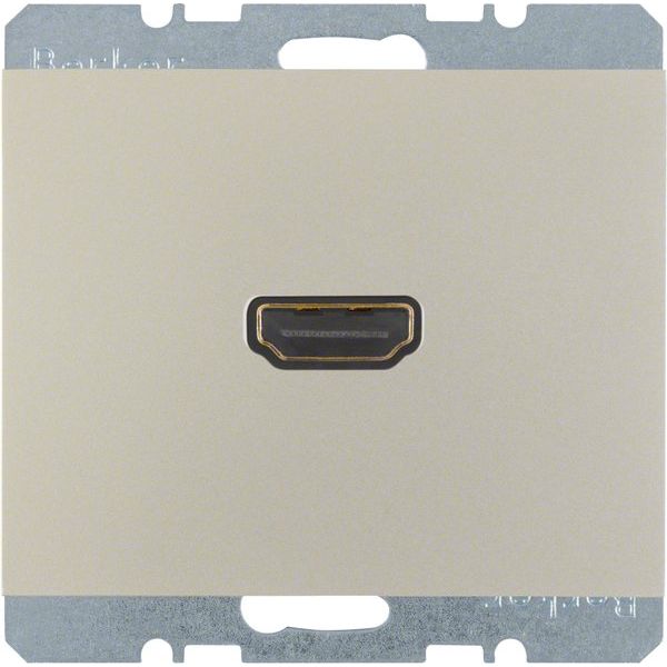 Berker - Einsatz/Abdeckung für Kommunikationstechnik Steckdose High Definition 3315437004 90Grad edelstahl