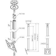 Vogels - Halterung für Audio-/Videosysteme Einzelprofil VESA 200x200 CT243022 sw Connect-It,300cm