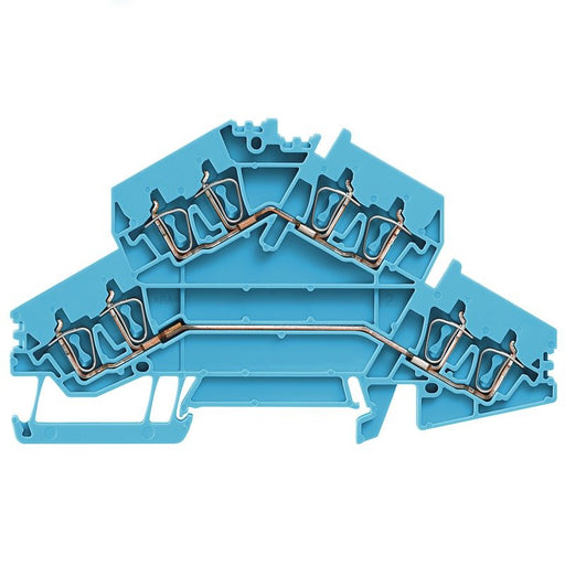 Weidmüller - Durchgangs-Reihenklemme Klemme ZDK 2.5-2/4AN BL Federanschl.,2.5mm² − 50 Stück