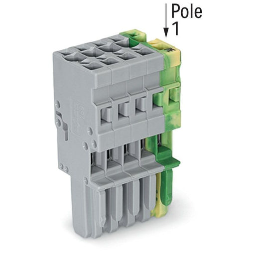 WAGO - Ein- und mehrpolige Klemmenleiste 1-Leiter-Federleiste 769-105/000-036 4mm²,gn-ge/gr − 50 Stück