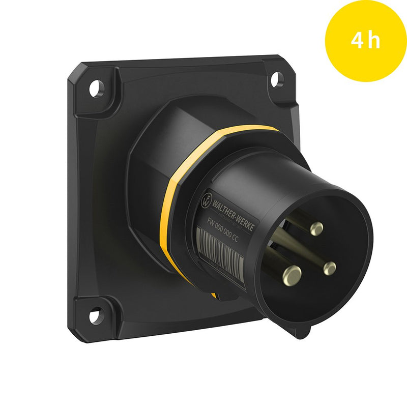 Walther Werke - CEE-Gerätestecker (IEC 60309) CEE NEO Anbaugerätestecker FW713304CC schräg 16A 3P 4h