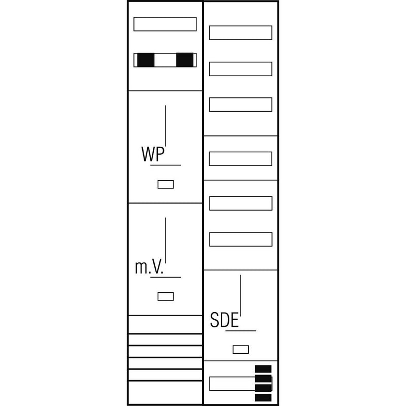 ABN - Zählerfeld Komplett-Zählerplatz Z29E914N ohne SH 5-polig