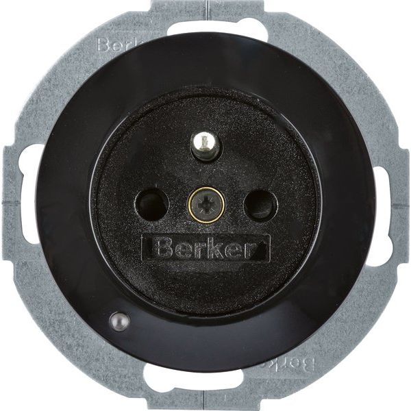 Berker - Steckdose mit Stiftkontakt 6765102045 BS R.1/R.3 sw