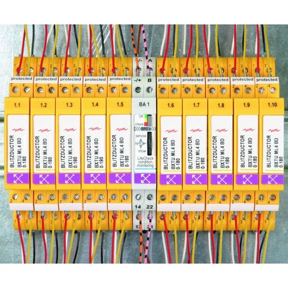 DEHN - Zubehör/Ersatzteile für Überspannungsschutz Informations-/MSR-Technik Bezeichnungssystem BS BA1 BA15 BXT für BLITZDUCTOR XT