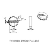 Philips Lighting - Mechanisches Zubehör/Ersatzteile für Leuchten Rahmen DN145ZFrame#31703299 D 150mm − 1 Stück