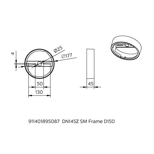 Philips Lighting - Mechanisches Zubehör/Ersatzteile für Leuchten Rahmen DN145ZFrame#31703299 D 150mm − 1 Stück