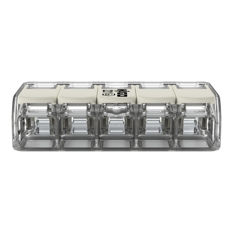 WAGO - Steckklemme COMPACT-Verbindungsklemme 221-685 Ex e,transparent − 15 Stück