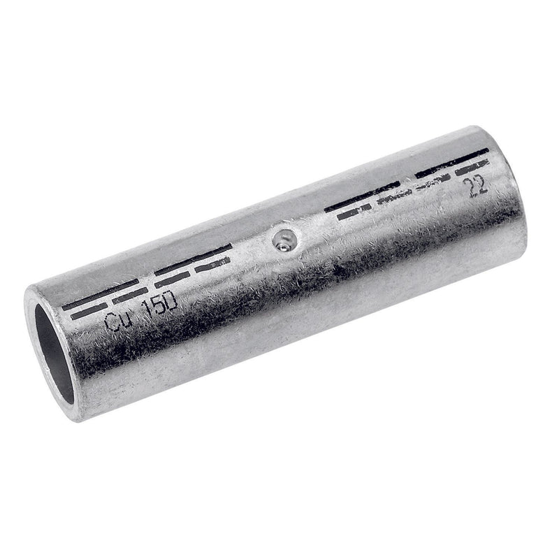 Cimco Werkzeuge - Verbinder für Cu-Leiter zum Verpressen Pressverbinder 183701 10qmm, Länge 30mm − 100 Stück