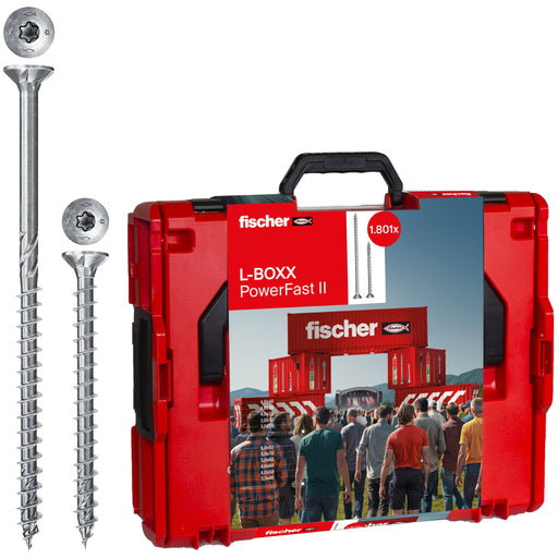 Fischer Deutschl - Sortimentskasten für Schrauben Power Fast II L-Boxx 102 (1.801)