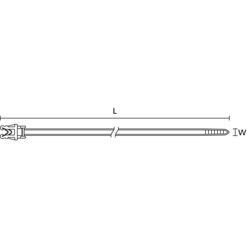HellermannTyton - Kabelbinder Befestigungsbinder 1tlg. 126-00253(500) − 500 Stück