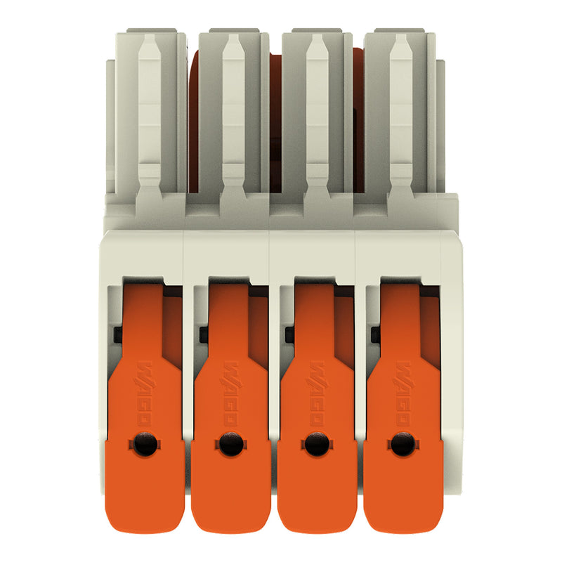 WAGO GmbH & Co. KG - Ein- und mehrpolige Klemmenleiste 1-Leiter-Federleiste 831-1104/322-000 Push-inCAGECLAMP,lgr − 12 Stück