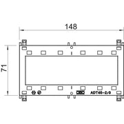 OBO Bettermann - Einbaudose für Geräteeinbaukanal Adapter für Einb.geräte 45 ADT-45 3 zweifach/dreifach