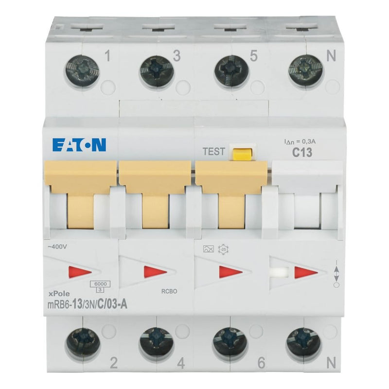 Eaton - Kombination FI-Schalter/Leitungsschutzschalter FI/LS Kombination mRB6-13/3N/C/03-A 13A 300mA