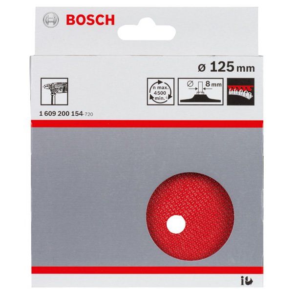 Bosch - Trenn-/Schleifscheibe PRO Stützteller 125 x 8 1609200154 mm, Klettverschluss