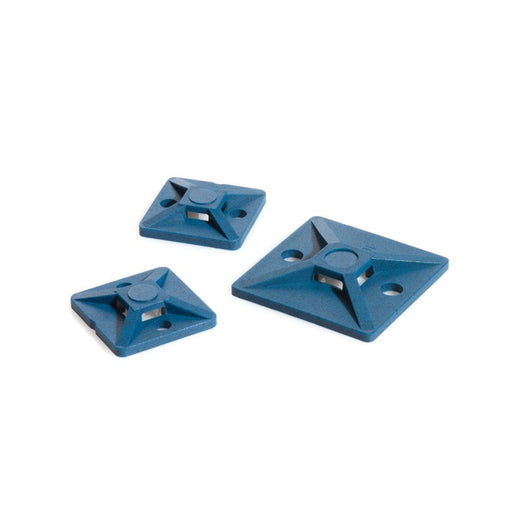 HellermannTyton - Befestigungssockel und -element für Kabelbinder Befestigungssockel MCMB3-PA66MP-BU-C1 detektierbar − 100 Stück