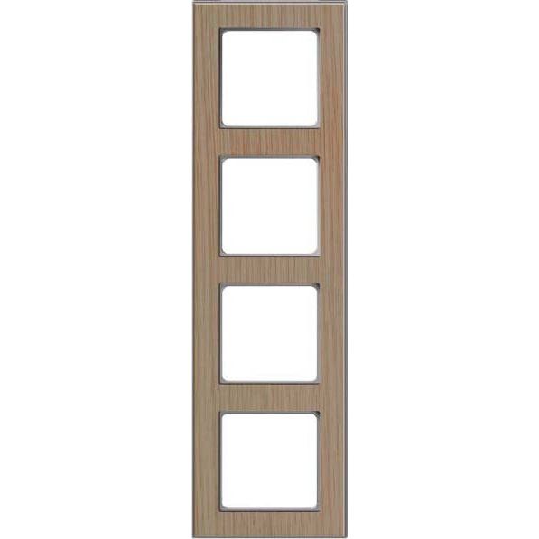 Peha - Abdeckrahmen Rahmen 4-fach D 20.674.201.702 Holz eiche-alu