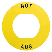 Schneider Electric - Bezeichnungsschild für Befehlsgeräte Schild 60 Not-Aus-Taster ZBY9260M NOT AUS − 10 Stück