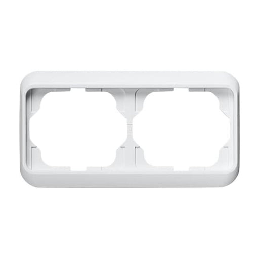 Busch-Jaeger - Abdeckrahmen Rahmen 2-fach 1722-24G studioweiß, waage. − 1 Stück by Busch-Jaeger
