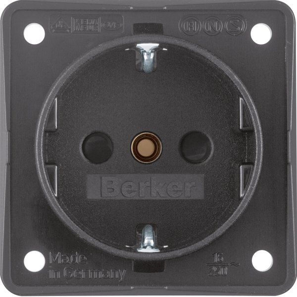 Berker - Steckdose Schuko-Steckd.anth 941952505 m.Schraubklemmen