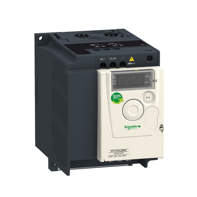 Schneider Electric - Frequenzumrichter =< 1 kV Frequenzumrichter ATV12HU22M3 3ph, 200V, 2,2kW − 1 Stück