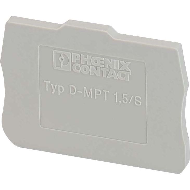 Phoenix Contact - Abschluss- und Zwischenplatte für Reihenklemme Abschlussdeckel D-MPT 1,5/S L=33,55mm, B=2,2mm − 50 Stück