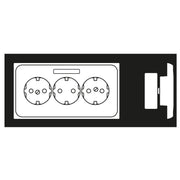 Jung - Steckdose KK-SCHUKO-Steckdose 3-fach CD 523 NA WW 16A 250V