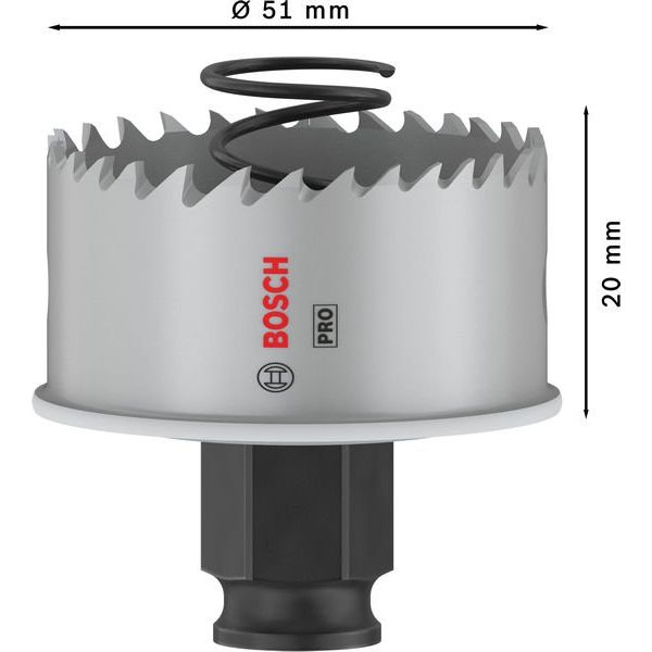 Bosch - Lochsäge PRO Sheet Metal PC Plus 2608594455 Lochsäge, 51 mm
