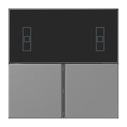 Jung - Abdeckung/Bedienelement für Installationsschalterprogramme Tastensatz 3fach LC 4093 TSA 203 gris 31