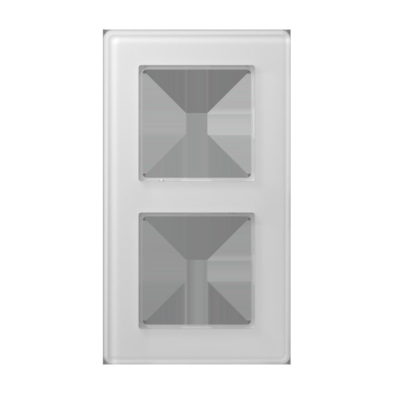 Jung - Abdeckrahmen Glasrahmen 2fach AV 582 GLM WW alpinweiß (Glas)