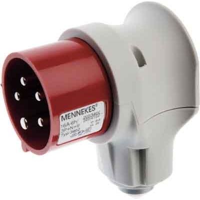 Berker - CEE-Stecker (IEC 60309) CEE-Winkelstecker 5-polig 578001 16A Verbind.systeme
