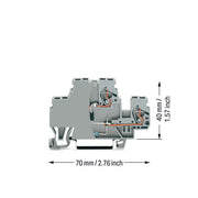 WAGO - Bauelement-Reihenklemme Bauelementklemme 870-541/281727870518 Doppelstock − 50 Stück