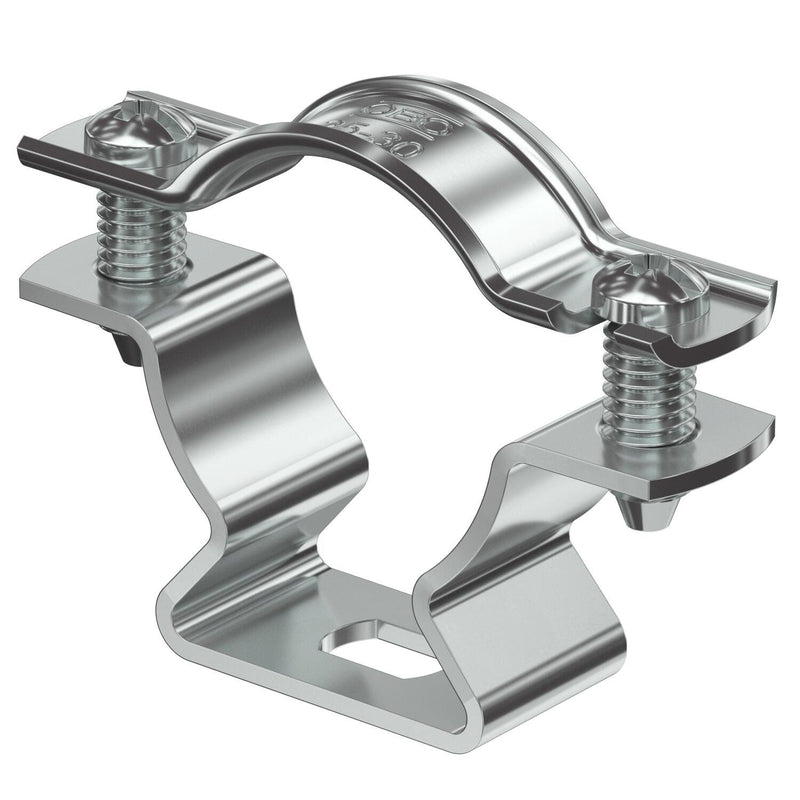 OBO Bettermann - Befestigungsschelle für Kabel/Rohre Abstandschelle ASL 733 30 ALU mit Langloch 25-30mm − 1 Stück