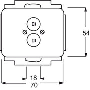 Busch-Jaeger - Einsatz/Abdeckung für Kommunikationstechnik Zentralscheibe ti 1751-266 f.Laustsp.Steckverb