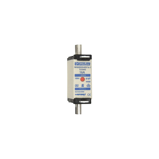 Mersen - Messersicherung Sicherungseinsatz NH gG NH000GG40V16-1 Gr.000 16A SGL KM − 9 Stück