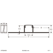 EVN Lichttechnik - Mechanisches Zubehör/Ersatzteile für Leuchten Alu-Profil m. Abdeckung APTB2AM200 opal, 2m